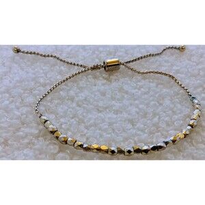 J Crew Dainty Goldtone Bolo Bracelet adj